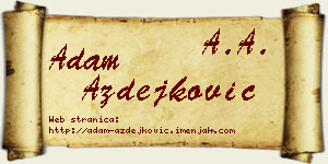 Adam Azdejković vizit kartica